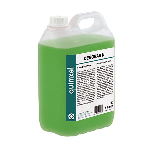 DENGRAS N. Desengrasante neutro y emulsionante de grasas. Garrafa de 5 L